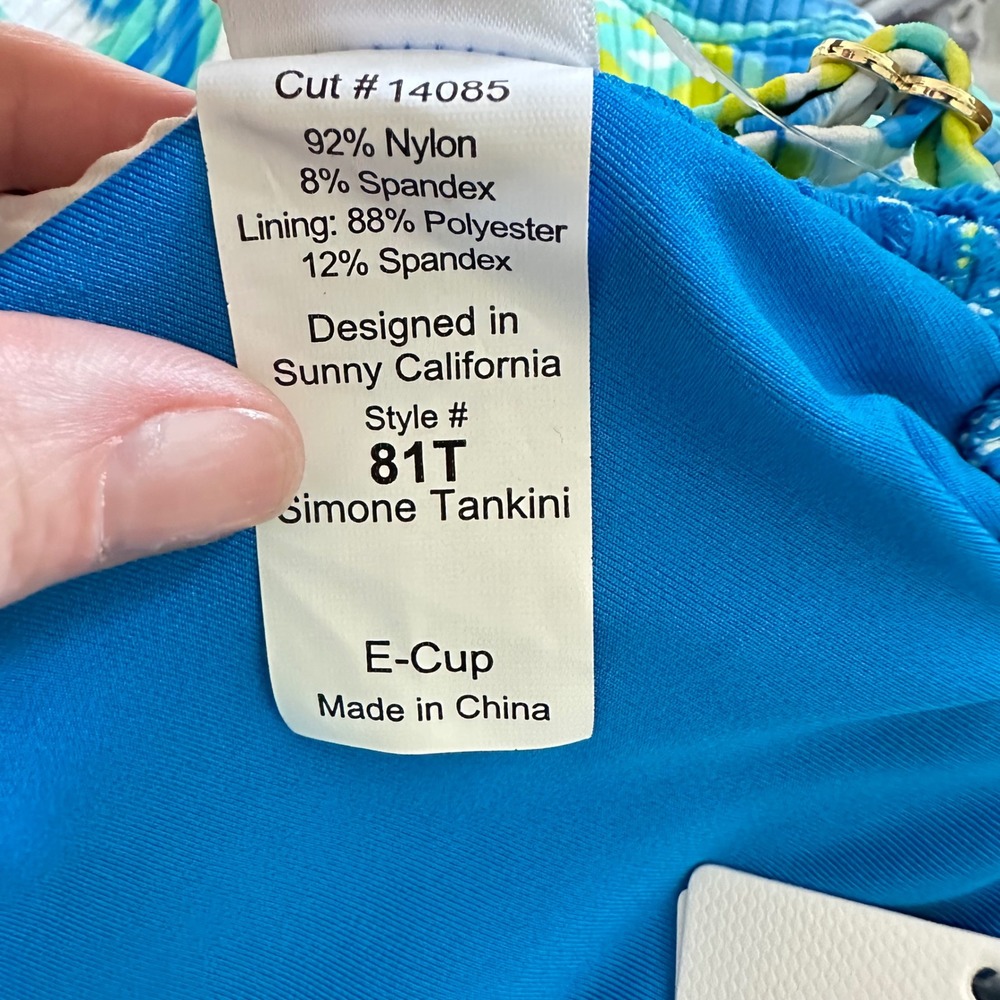 Sunsets Ocean Muse Simone Tankini E-Cup & Hannah High Waist Bottom Set XL NEW - Picture 14 of 14